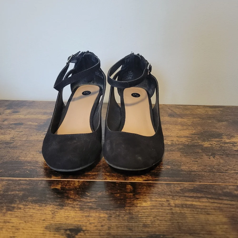 Dressbarn Black Women's Wedge Shoes Size 6.5
